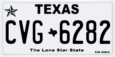 TX license plate CVG6282