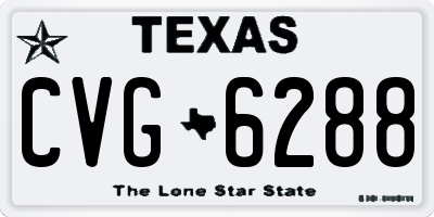 TX license plate CVG6288