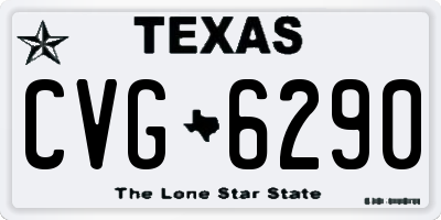 TX license plate CVG6290