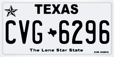 TX license plate CVG6296