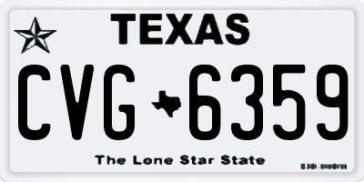 TX license plate CVG6359
