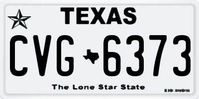 TX license plate CVG6373
