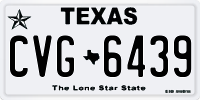 TX license plate CVG6439