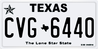 TX license plate CVG6440