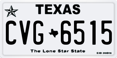 TX license plate CVG6515