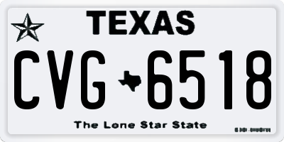 TX license plate CVG6518