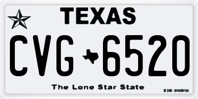 TX license plate CVG6520