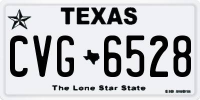TX license plate CVG6528