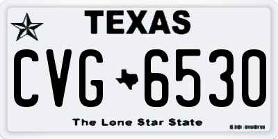 TX license plate CVG6530