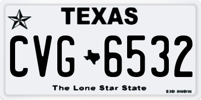 TX license plate CVG6532