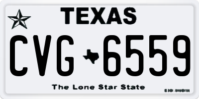 TX license plate CVG6559