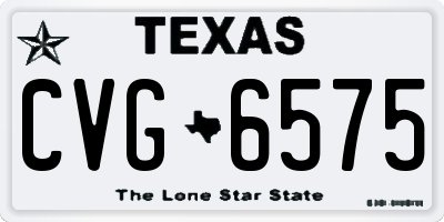 TX license plate CVG6575