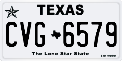 TX license plate CVG6579