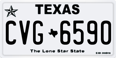 TX license plate CVG6590