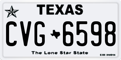 TX license plate CVG6598