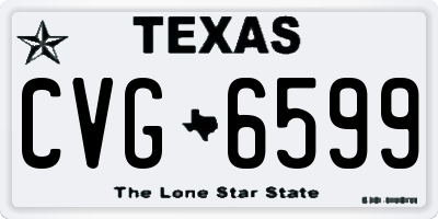 TX license plate CVG6599