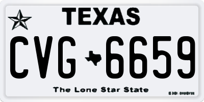 TX license plate CVG6659