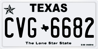 TX license plate CVG6682