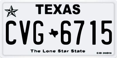 TX license plate CVG6715