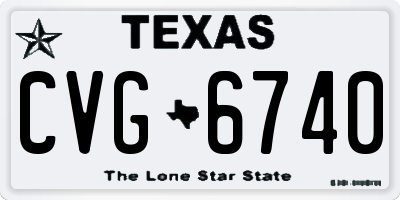 TX license plate CVG6740