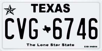 TX license plate CVG6746