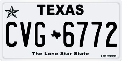 TX license plate CVG6772