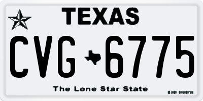 TX license plate CVG6775