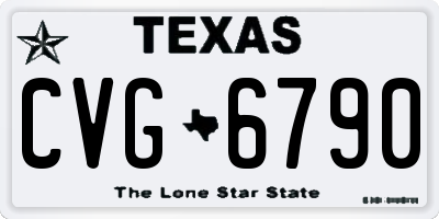 TX license plate CVG6790