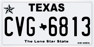 TX license plate CVG6813