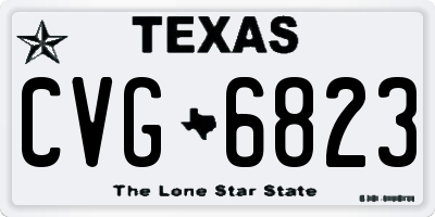 TX license plate CVG6823