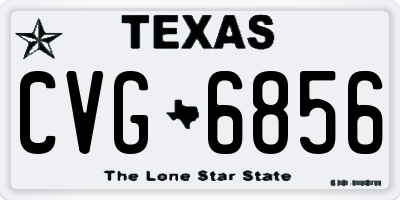 TX license plate CVG6856