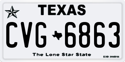 TX license plate CVG6863