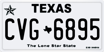 TX license plate CVG6895