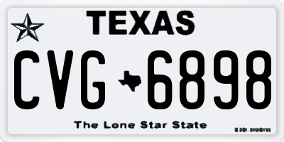 TX license plate CVG6898