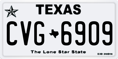 TX license plate CVG6909