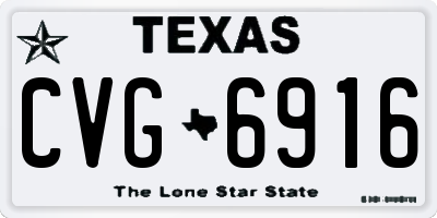 TX license plate CVG6916