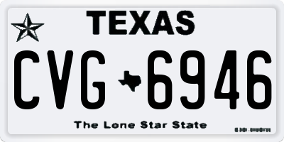 TX license plate CVG6946
