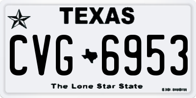 TX license plate CVG6953