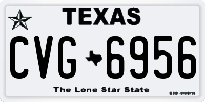 TX license plate CVG6956