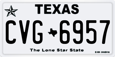 TX license plate CVG6957