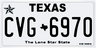 TX license plate CVG6970