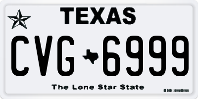 TX license plate CVG6999