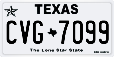 TX license plate CVG7099