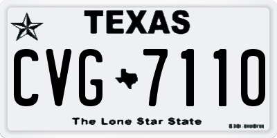 TX license plate CVG7110