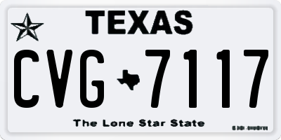 TX license plate CVG7117