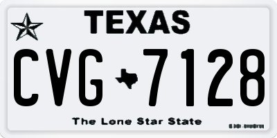TX license plate CVG7128