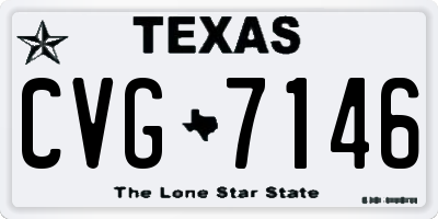 TX license plate CVG7146