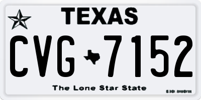 TX license plate CVG7152