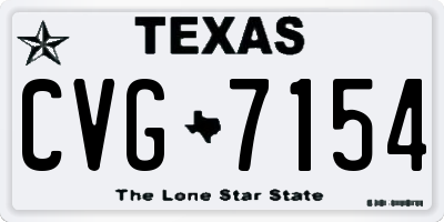 TX license plate CVG7154