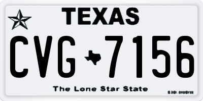 TX license plate CVG7156